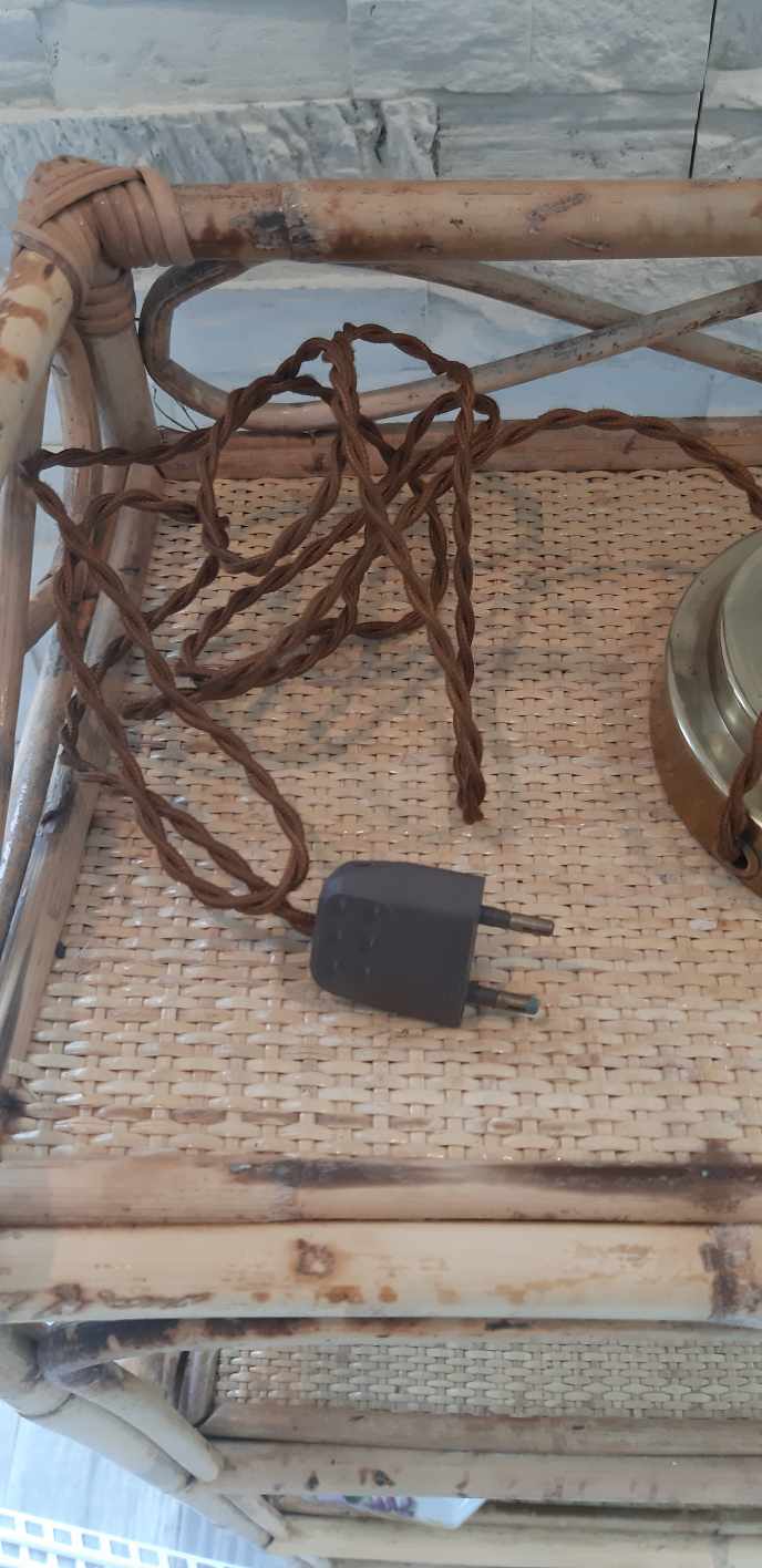 20/30s brass swan collar lamp