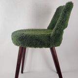 Green fur chair "moumoutte" 60s