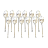 12 small spoons in silver massive 19th round a russian