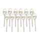 12 small spoons in silver massive 19th round a russian