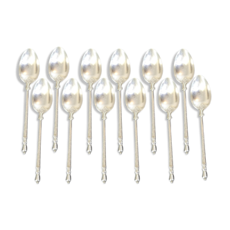 12 small spoons in silver massive 19th round a russian