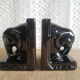 Pair of greenhouse books ceramic vintage elephant