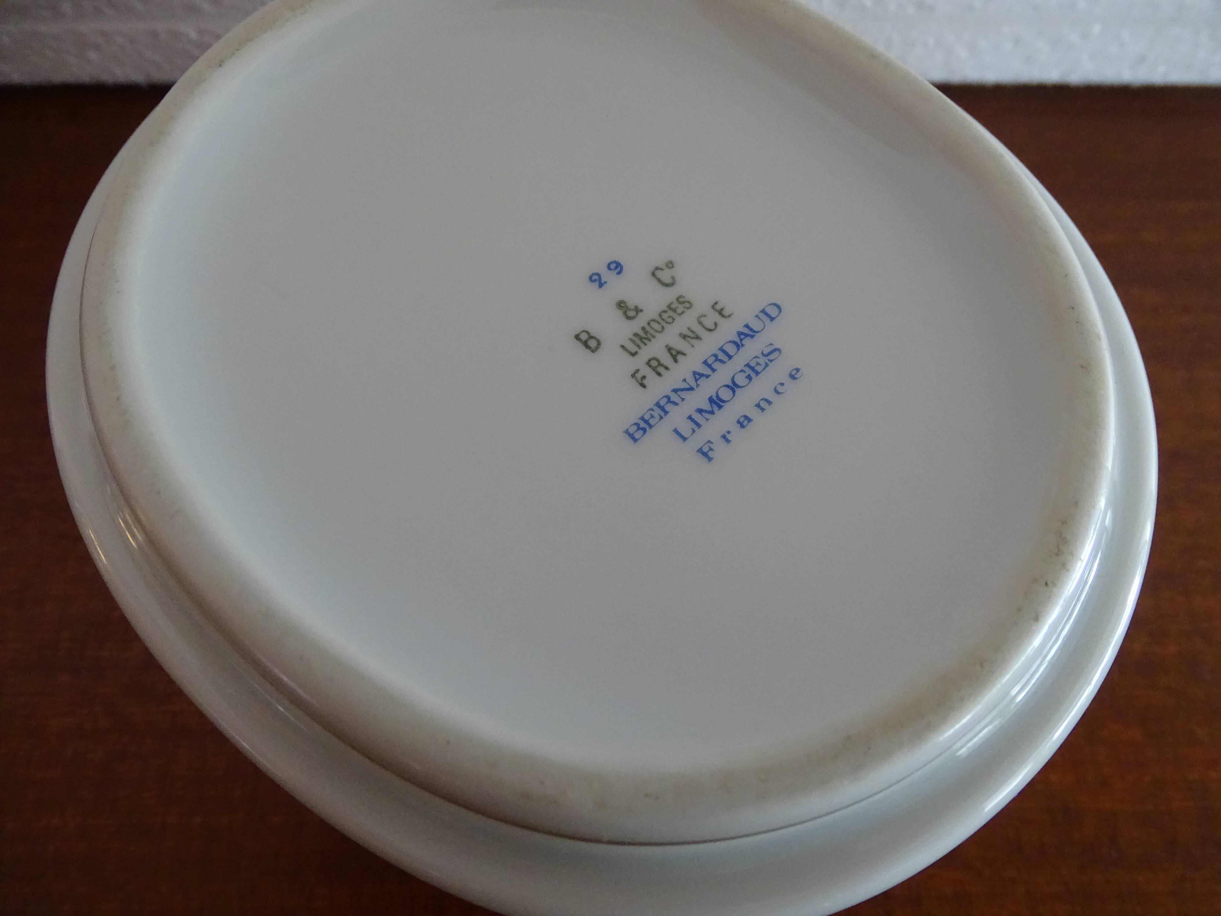 Bernardaud Limoges porcelain sugar bowl dolphin model - B & Cie