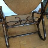 Vintage rattan standing mirror 176x55cm