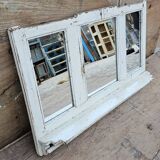 Antique mirror - triptych shelf in Burmese teak