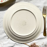 9 Villeroy Boch flat plates in white golden porcelain floral pattern