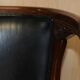 Original Regency office chair in leather and hardwood, style 1815.