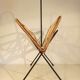 Porte vintage magazine rattan ratin white scoubidou and black metal trample