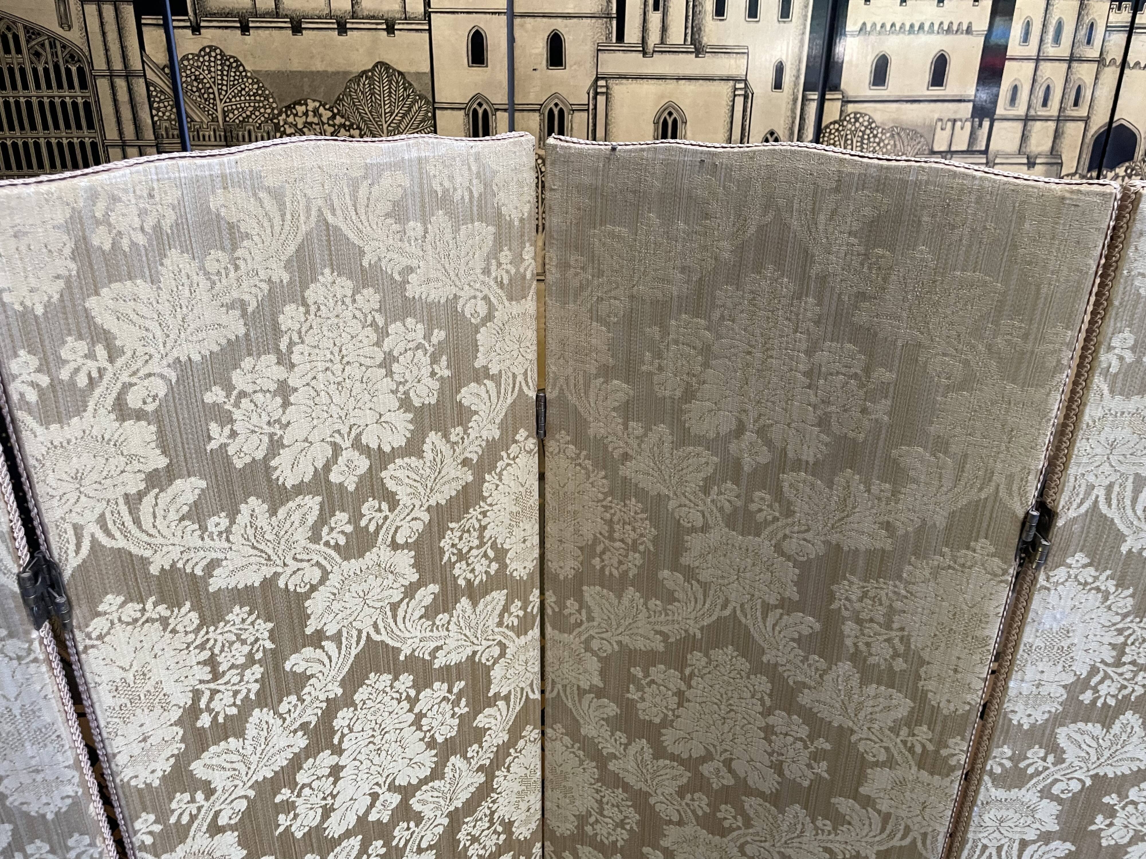Paravent en tissu « Damas » 1960