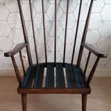 Fauteuil Baumann modèle éventail vintage