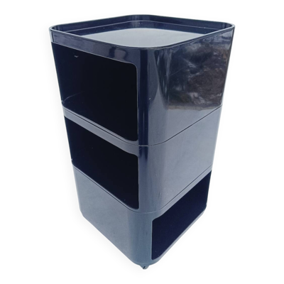 Conteneur modulaire noir par Anna Castelli Ferrieri pour Kartell