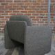 Vintage black and white mottled fabric Chair