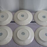 Set of 6 iron earth dessert plates
