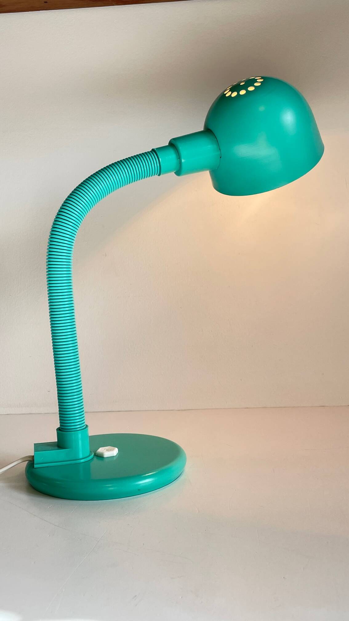 80s steel lamp by Aluminor France