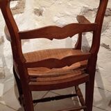 Fauteuil paillé ancien