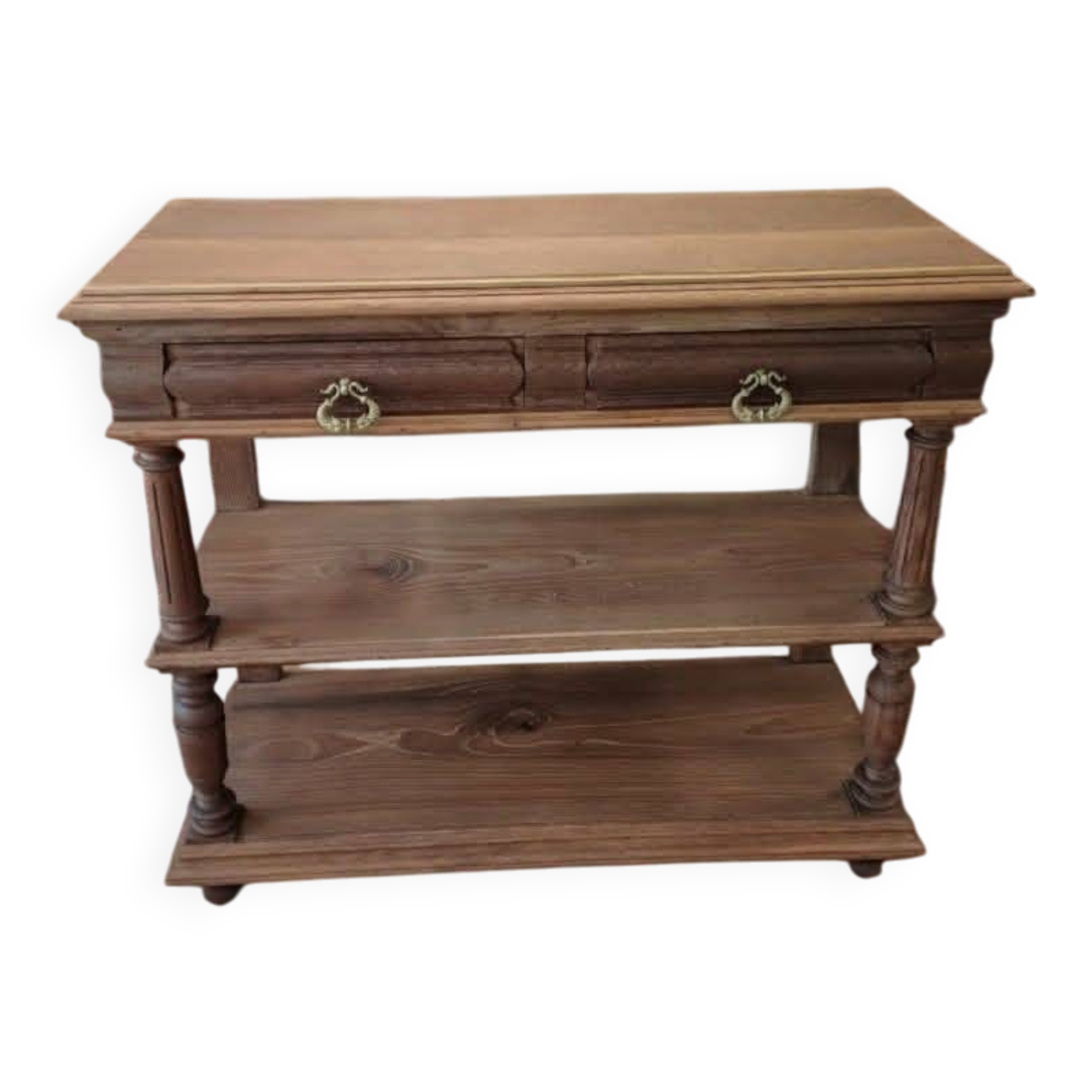 Console desserte meuble d'appoint en chêne massif