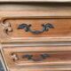 Bibus Louis XV commode renovated in raw solid wood and marquetry.