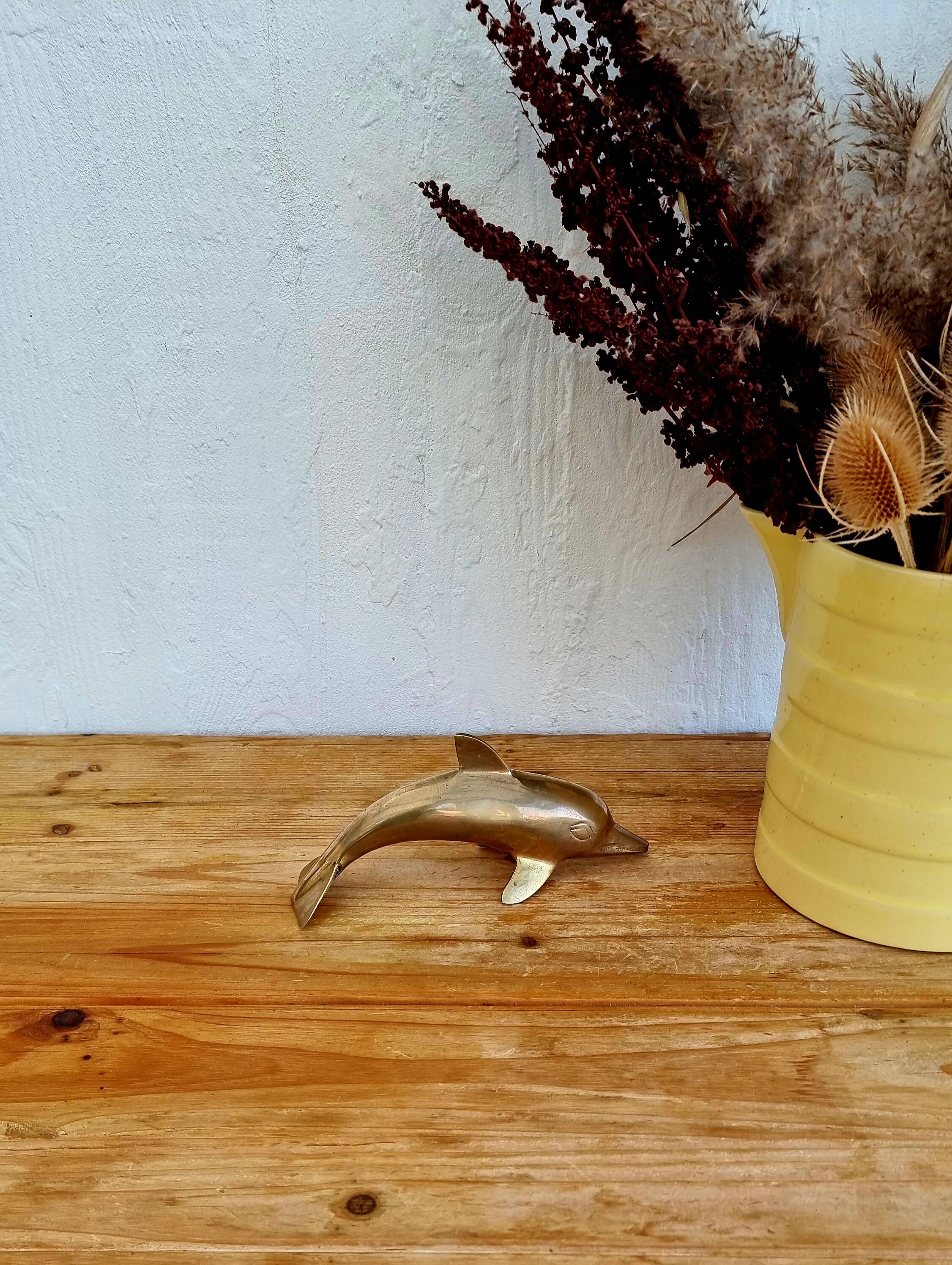 Vintage brass dolphin