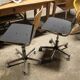 Set of two office chairs on wheels