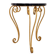 Art Deco Side Table in Marble and Gild Iron