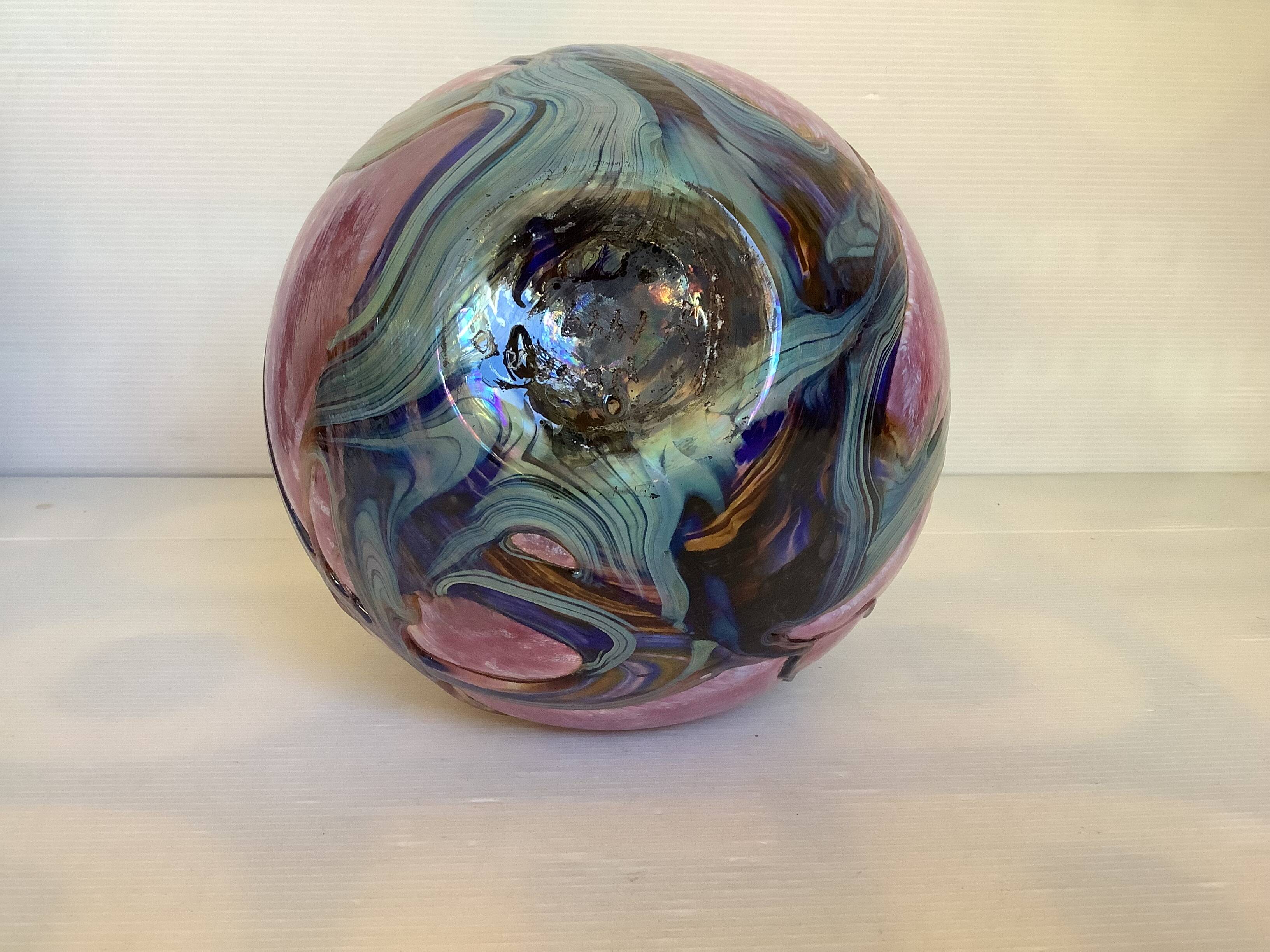Blown crystal vase Novaro Jean Claude
