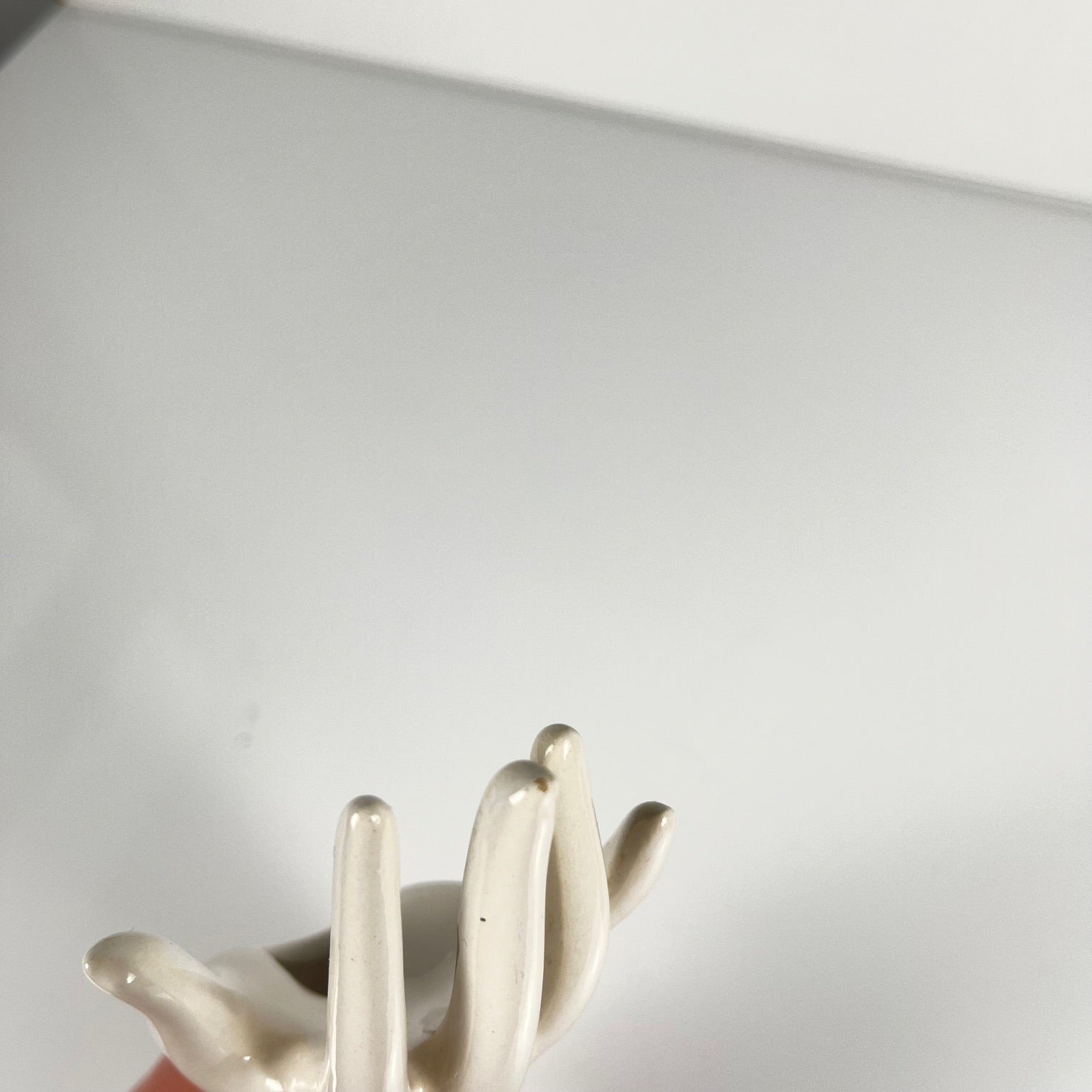 White porcelain single-stem vase