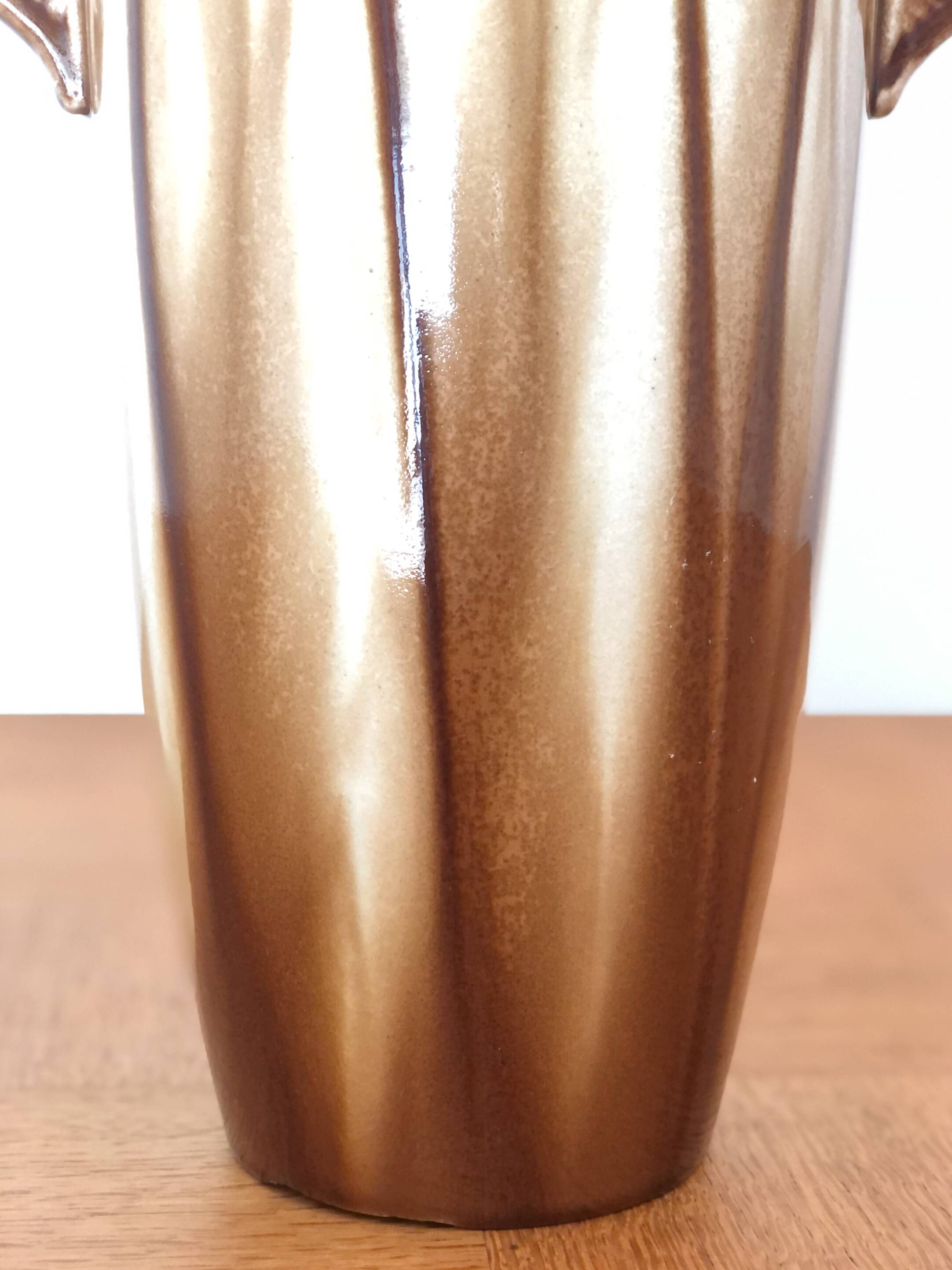 Art Deco slip vase, signed Louis Gueule