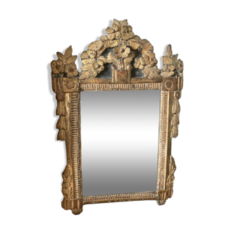 Old mirror gilded wood style L XVI