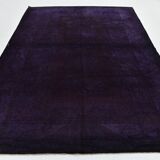 7x10 Dark Purple Turkish Vintage Rug, 215x292 Cm