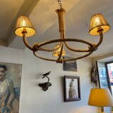 Berthes Glasser 1970 rope chandelier