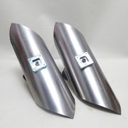 Pair of brushed metal wall lamps 1970