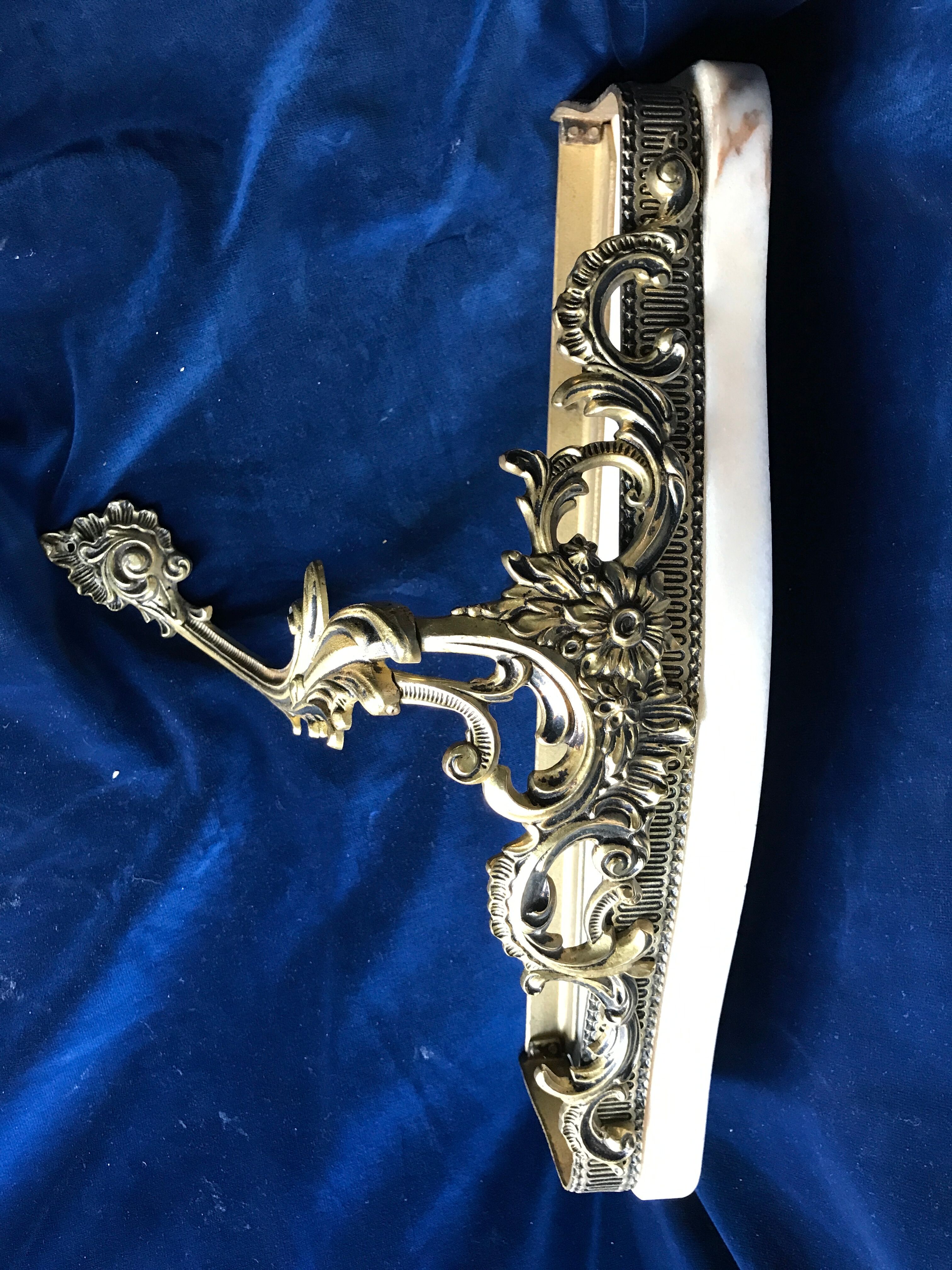 Console style Lois XV in bronze and marble