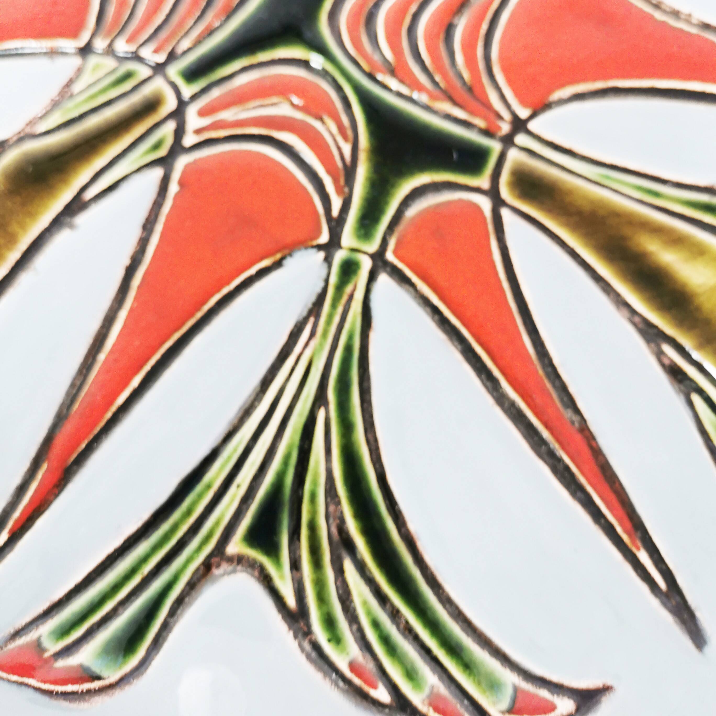 Decorative ceramic wall plate, Kravsko, Czechoslovakia, 1960s