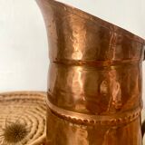 Antique copper and brass pitcher
