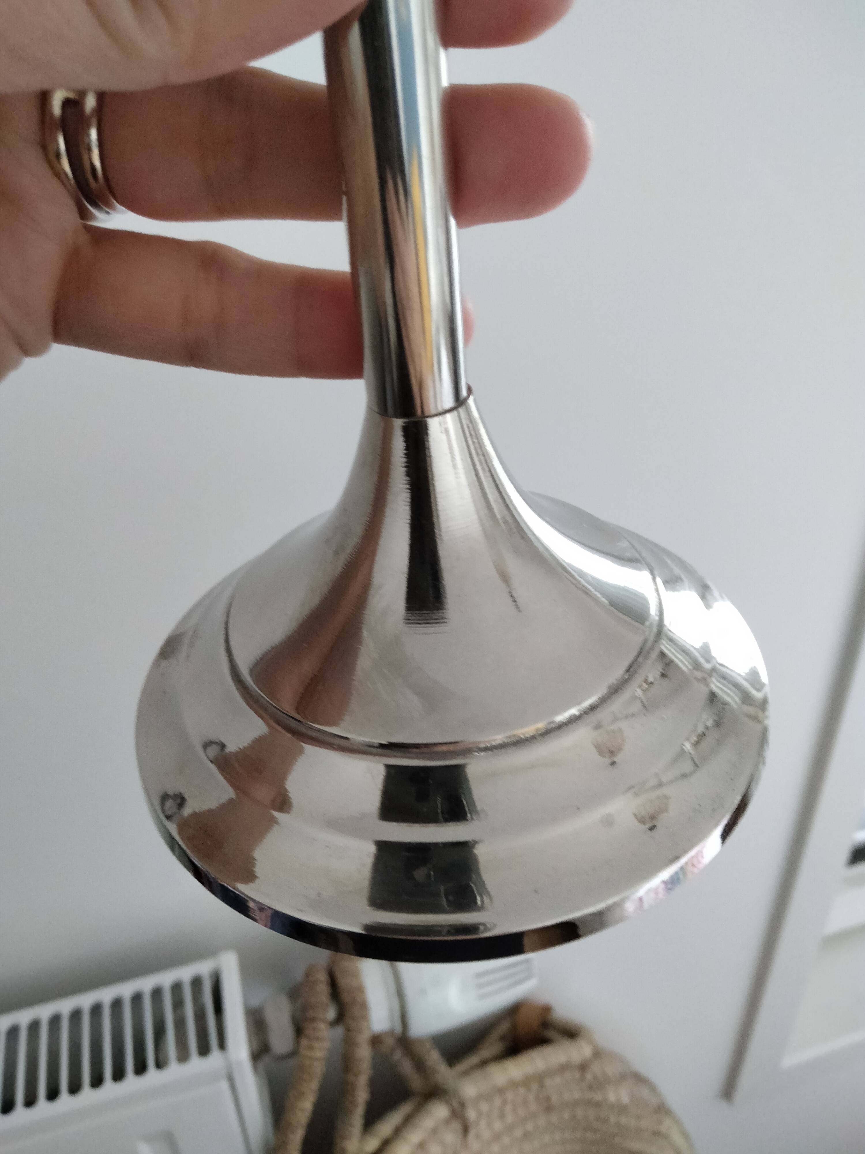 Gilde candle holder in chrome-plated brass