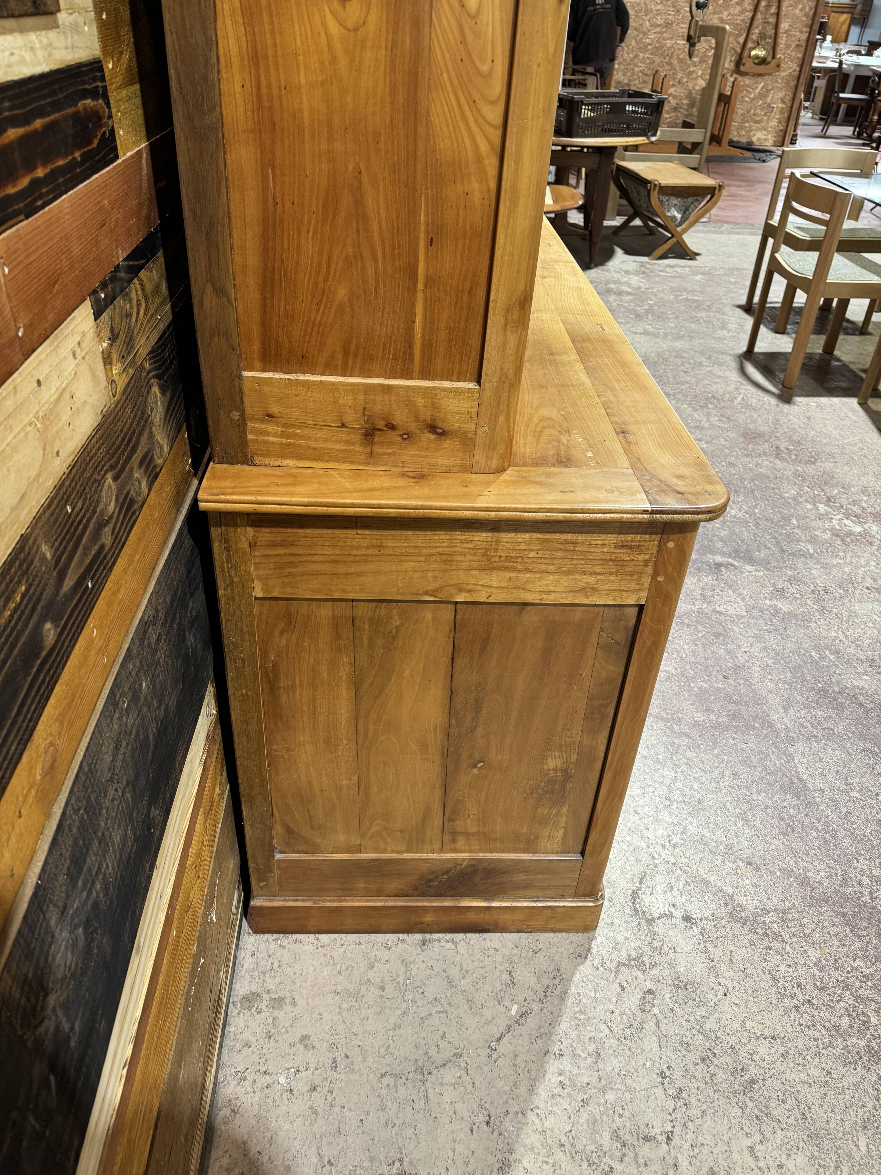 Large cherry wood bookcase