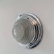 Vintage modernist wall lamp, chrome and sandblasted glass, France 1930