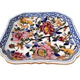Gien earthenware dish, peony decoration