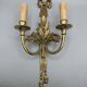 Pair of gilt bronze wall sconces in hunting horn style, Louis XVI.