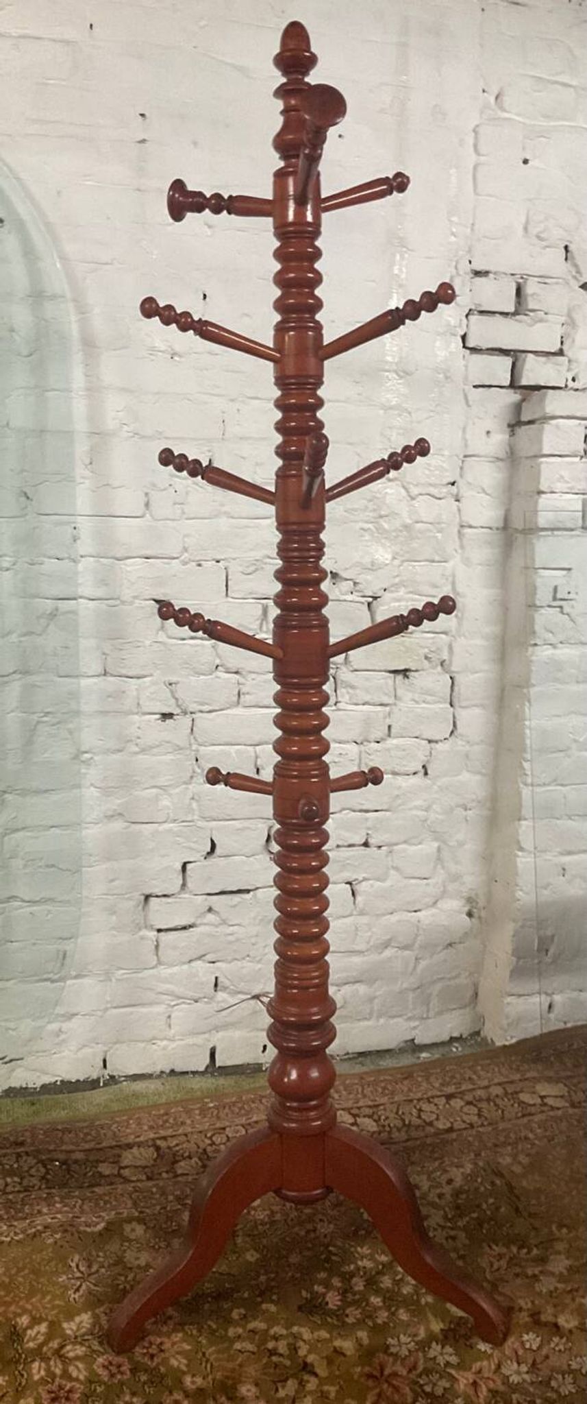 Scandinavian wooden coat rack from the 60s