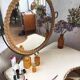 Coiffeuse vintage en osier
