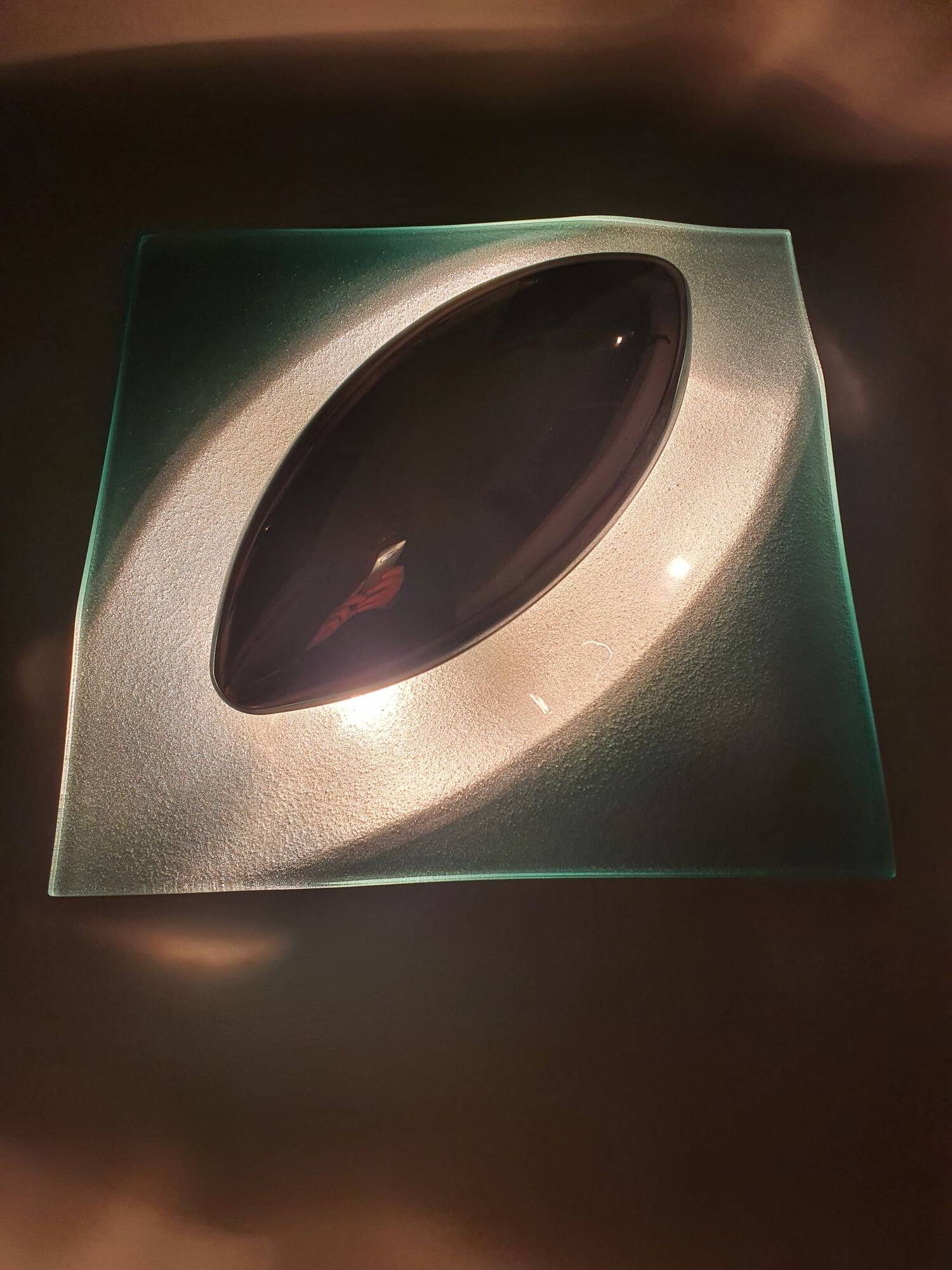 Pair of futuristic UFO wall lights