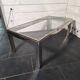 Chrome and gold metal coffee table by Romeo Rega from the 1970s.