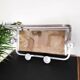 Coat rack in aluminum and mirror, vintage, Sncf style, luggage rack, hat rack