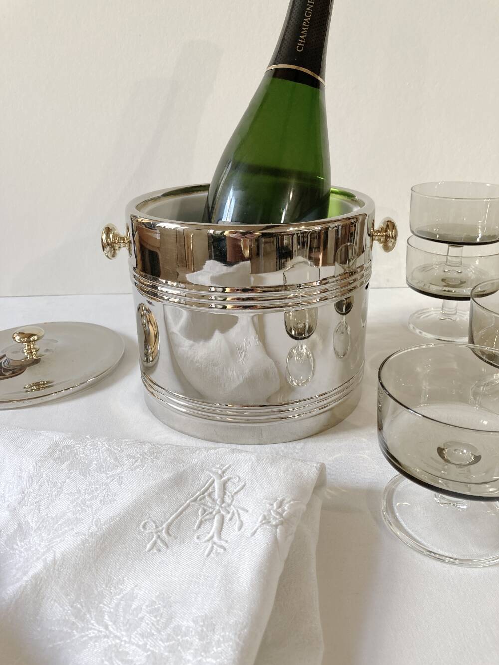Silver-plated ice bucket