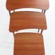 Set of 3 asymmetrical teak nesting tables / side tables / Mid Century Danish Modern Design / 1950s / 1960s