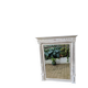 Shabby chic white patinated trumeau mirror – bevelled mirror