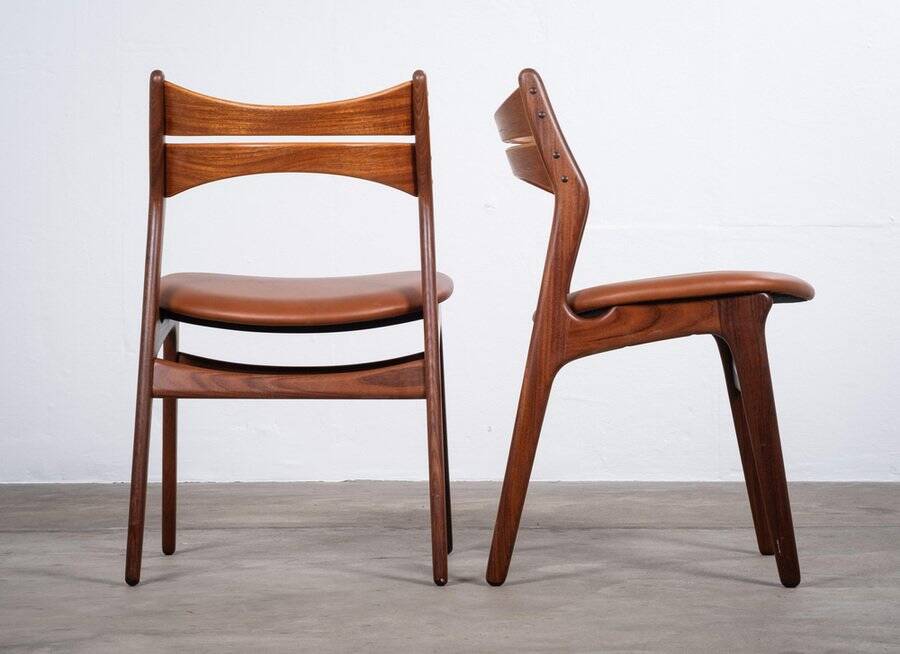 Vintage Danish Dining Chairs in Teak by Erik Buch, 1960s, Set of 4
