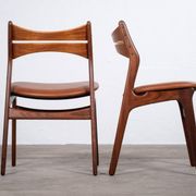 Vintage Danish Dining Chairs in Teak by Erik Buch, 1960s, Set of 4