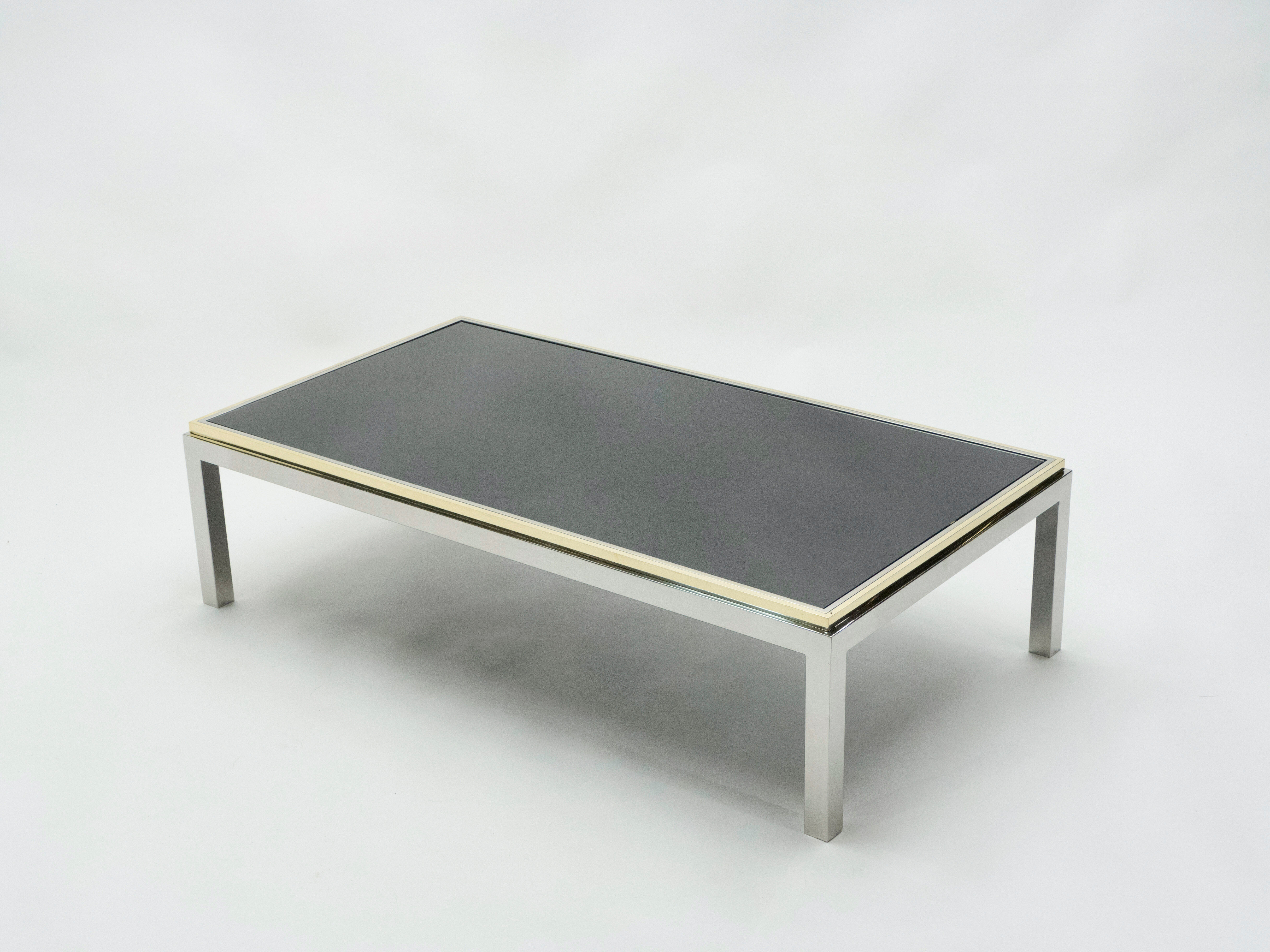 Chrome and brass coffee table 1970